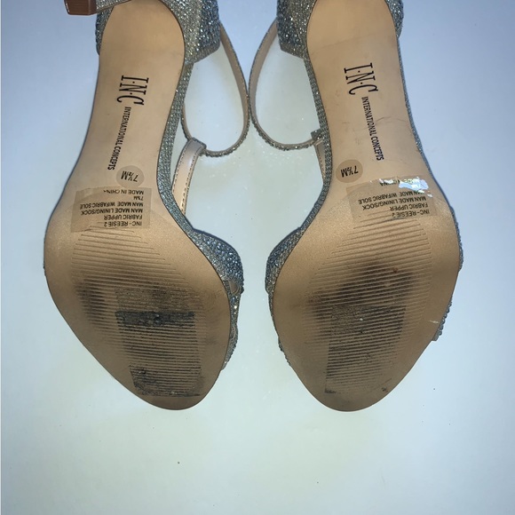 INC International Concepts Women’s High Heel Strappy T-strap Shoes Rhinestone. - Picture 5 of 5